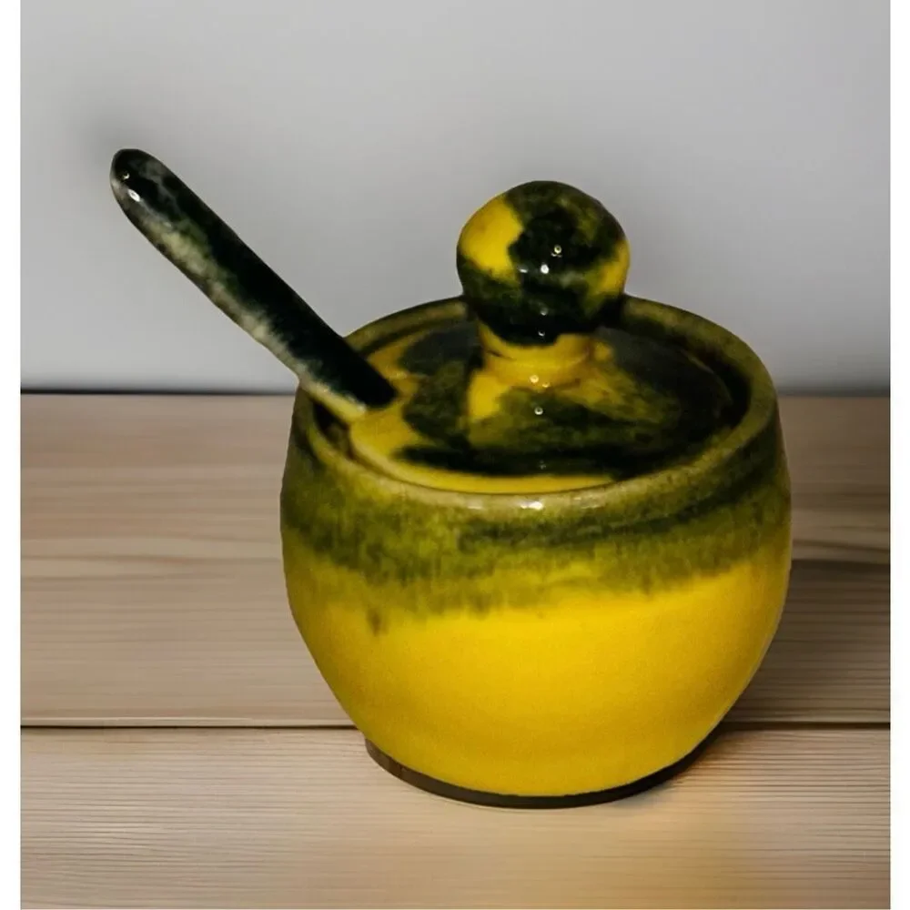Vintage Ineke Pottery cruet‎ set Victoria, Canada. Oil, Salt, Pepper, Condiment